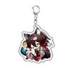 6CM Honkai Star Rail Anime Game Keychain Double-sided Cartoon Figure Lunae Blade Key Ring for Women Car Bag Phone Pendant Gifts