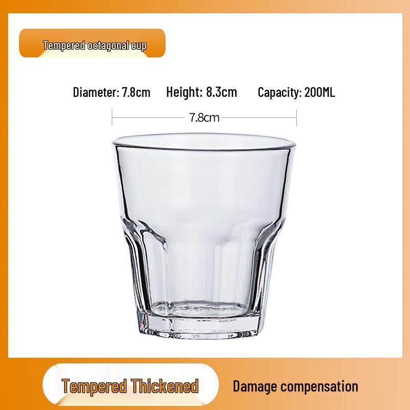 Shangqi Commercial Tempered Octagonal Beer Glasses (72-pack)