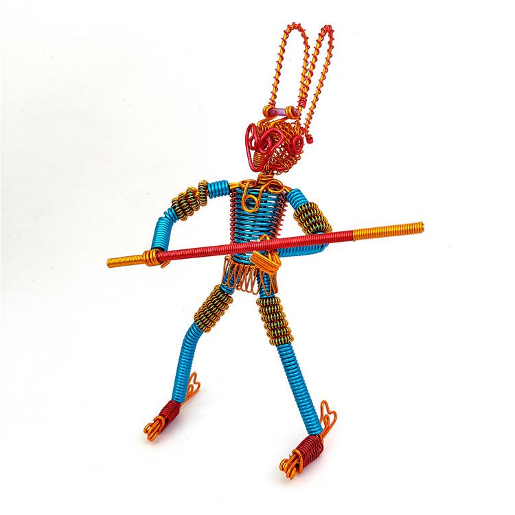 

Ручная работа металлическая алюминиевая проволока в форме мультяшной обезьяны китайские поделки спальня гостиная домашний креативный декор аксессуары