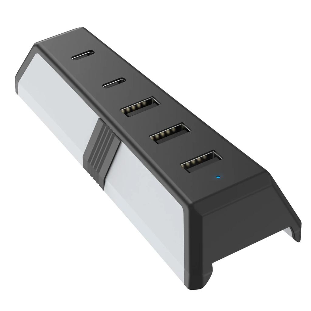For P5 Pro USB Hub, HS-P5R007 5-in-1 USB Expansion for PlayStation 5 Pro Console, with USB 3.1 Interface
