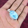 Larimar Pendant Gemstone Jewelry, 925 Solid Sterling Silver Pendant, Handmade Jewelry Birthstone Pendant, Gift For Him