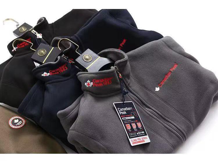 Norwegian Export Men's Winter Fleece Jacket – Fashionable, Embroidered, Versatile, and Casual.