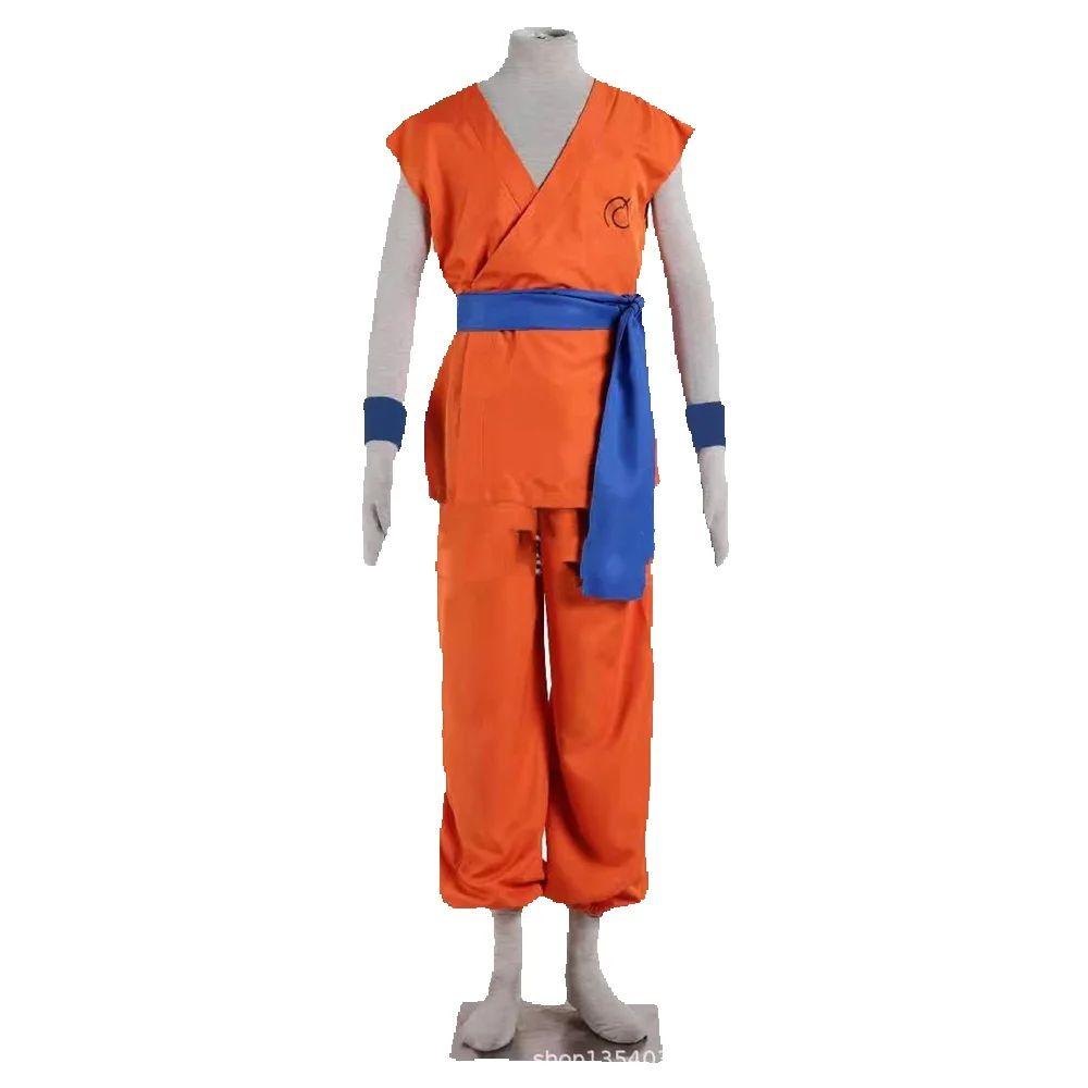 Cute Anime Dragon Ball Z Super Saiyan Son Goku Cosplay Costumes Clothes Party Role Play Uniforms Comic Clothes Outfit Game Props