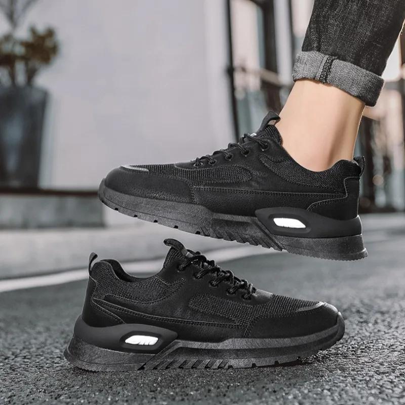 Fashion Men Retro Casual Work Shoes 2025 Summer Mesh Breathable Man Sport Running Shoes Tennis Trainers Walking Footwear Tenis Masculino