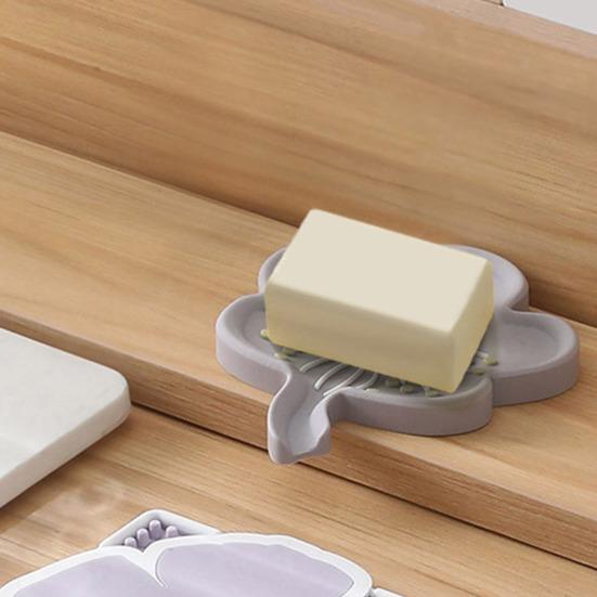 Portasapone drenante a forma di fiore Vassoio portasapone antiscivolo Estendi la vita del sapone Scatola portasapone facile da pulire Accessori da cucina per il bagno