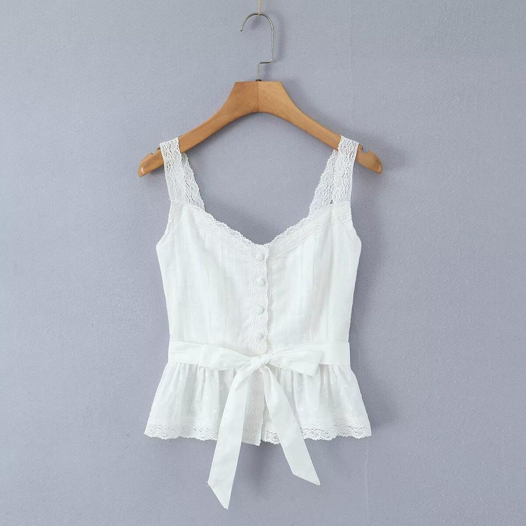 Women's Spring 2026 European & American Style Tie-Up Camisole + Skort Set M11750/1