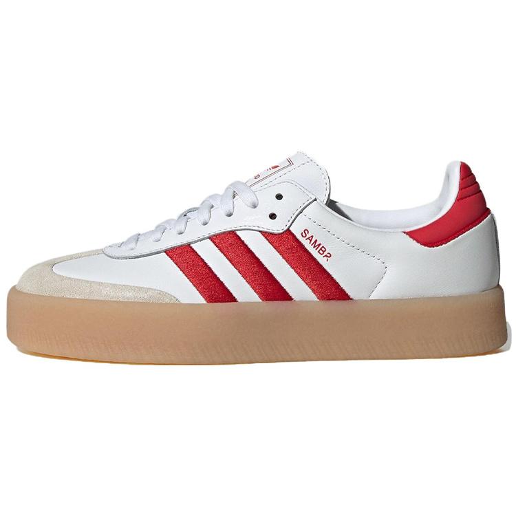 

new Adidas Originals Sambae White Better Scarlet Gum Women s 36