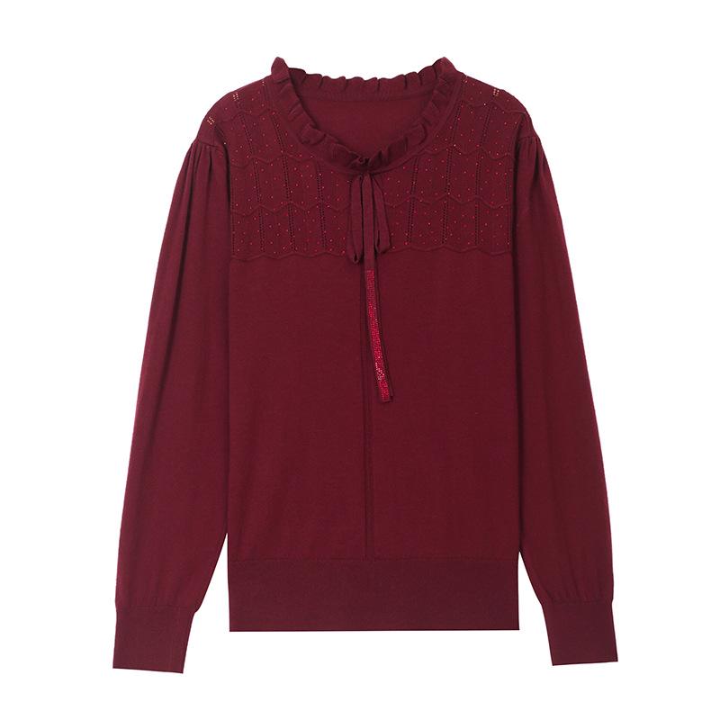 Damen Merino Strickpullover: Stilvolles, lockeres und leichtes Herbstoberteil