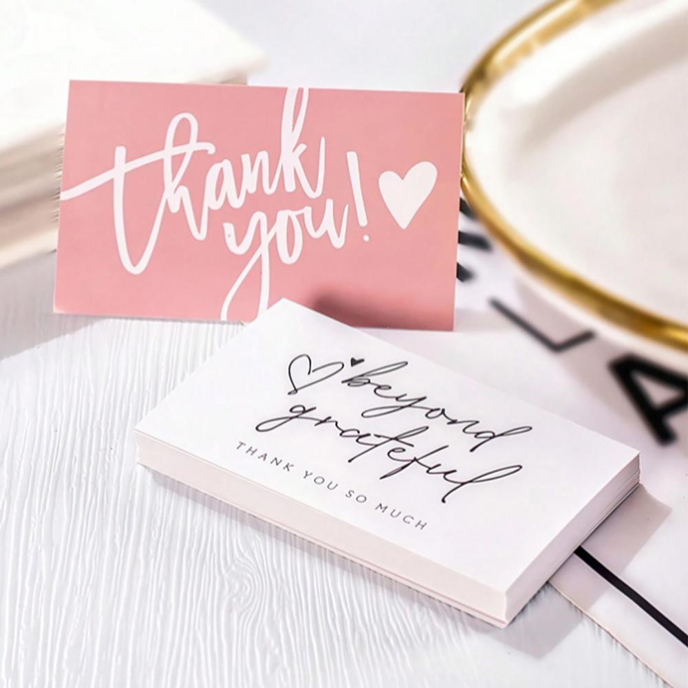 50Pcs Thank You For Supporting My Business Cards Cake Decoration Labels Customer Appreciation Gift Card Shop Online Retailers