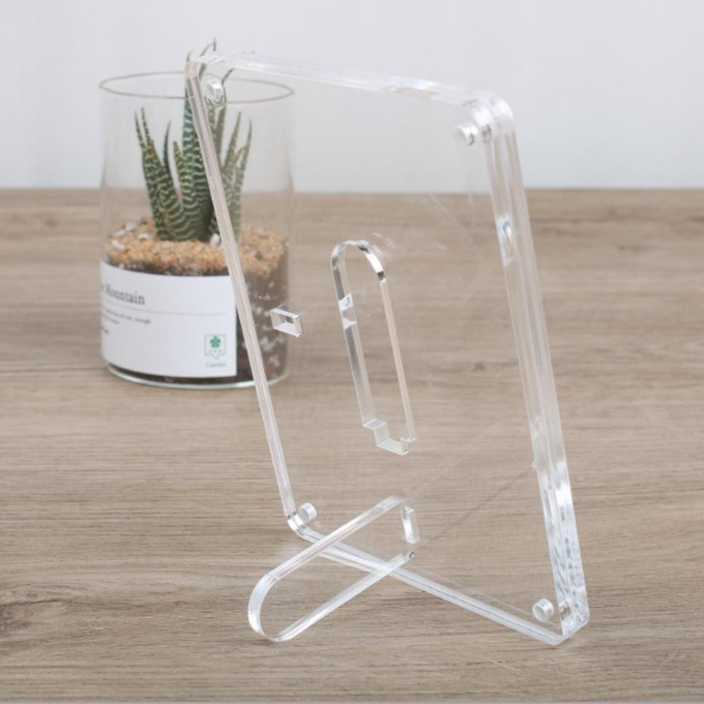 Magnetic Picture Frames Acrylic with Stand Clear Picture Frame 3/4/5/6/7 inch Photo Display Desktop Photo Frame for Home Office