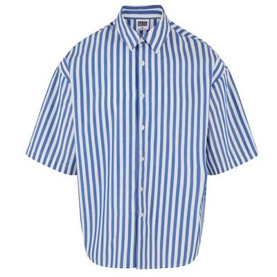 Urban Classics Mens Striped Short-Sleeved Summer Shirt