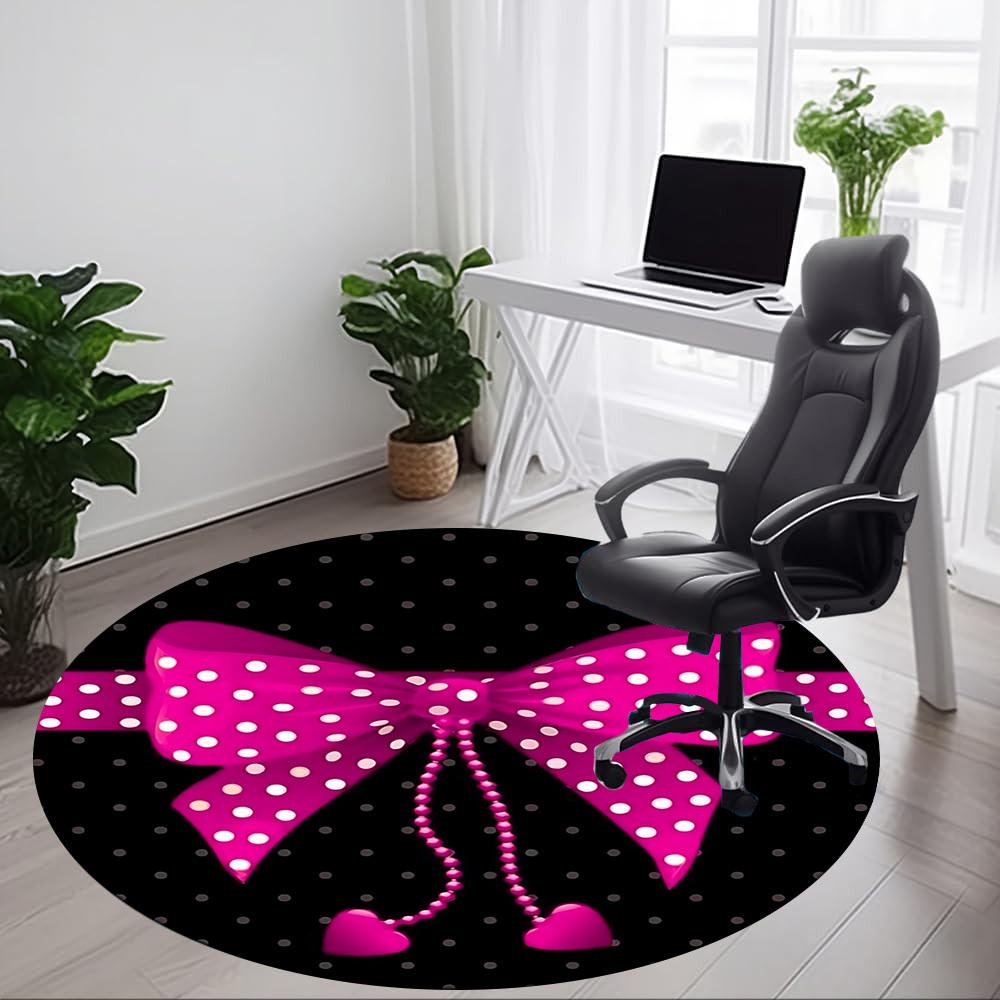 1pc Bowtie Chair Carpet for Office - Durable, Ideal for Chair Mats, Stylish & Functional Decorative Rug yy260203095