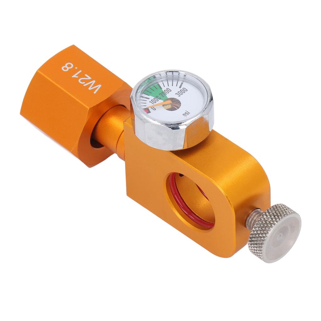 W21.8 Soda Carbonator Refill Adapter Professional High Accuracy CO2 Refill Adapter with Pressure Gauge and Deflating