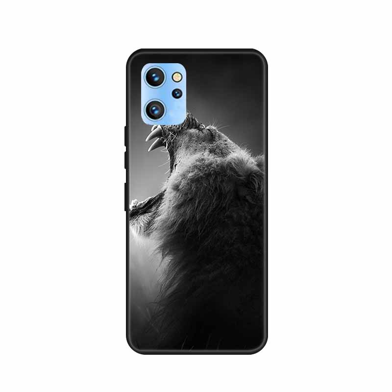 Etui do telefonu Umidigi A13 Pro 2022 Kwiaty Czarny Silikonowy Tylny Pokrowiec Miękki Pokrowiec TPU Do Umidigi A13S Etui A 13 S Coque Funda Torba
