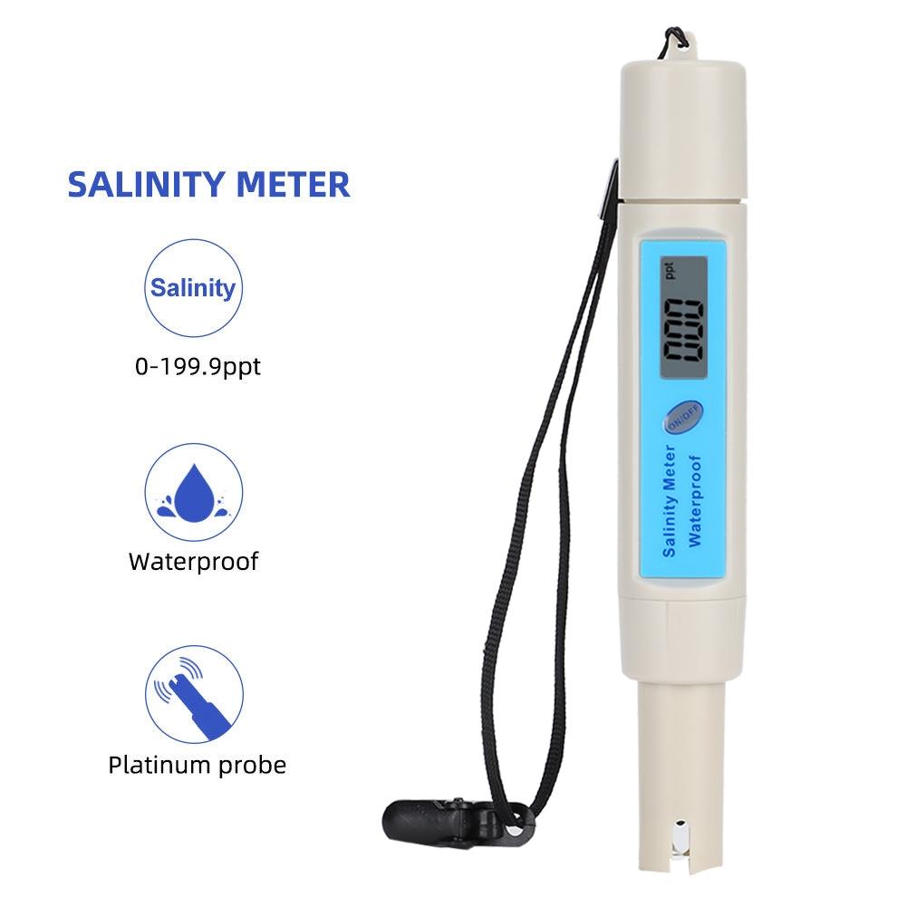 Salinity Tester Digital Display Waterproof SA?3287TDS/EC/CF Saltwater Meter Tester