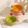 Creative Contrast Color Salad Bowl Ceramic Binaural Handle Bowl Fruit Salad Bowl Instant Noodle Bowl Microwave Oven Baked Rice Bowl