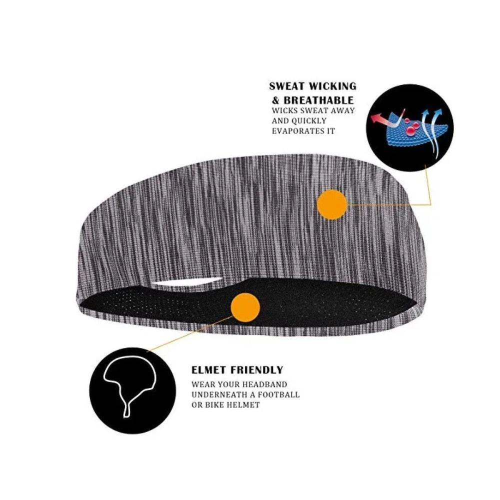 Sweatband for Men Women Elastic Sport Hairbands Head Band Yoga Headbands Headwear Headwrap Sports Workout Hair Accessories