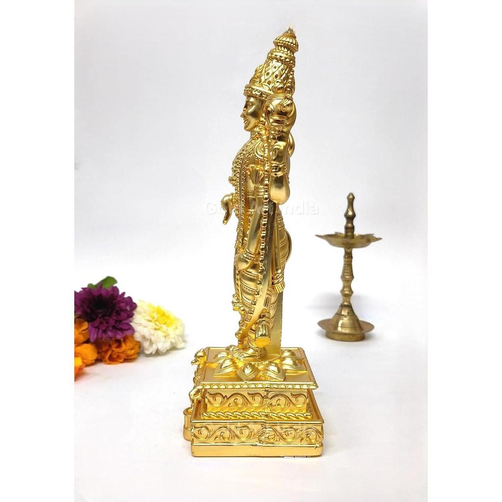 Lord Tirupati Balaji-statyett med Garuda-statyett för Mandir-bönerum Lord Vishnu Shree Venkateswara Swamy-staty Gud Balaji Heminredning Prydnadssak