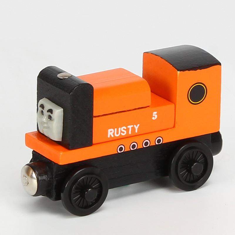 Colorful Wooden Magnetic Train Set For Kids With Interactive Push-pull Features