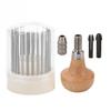 Beading Tool Jewelry Milgrain Tool Set Milgraining Wheels Wooden Handle Vise Stone Setting Milgrain Edges for Jewelry