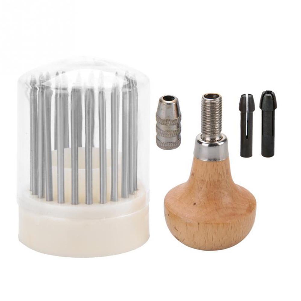 Beading Tool Jewelry Milgrain Tool Set Milgraining Wheels Wooden Handle Vise Stone Setting Milgrain Edges for Jewelry