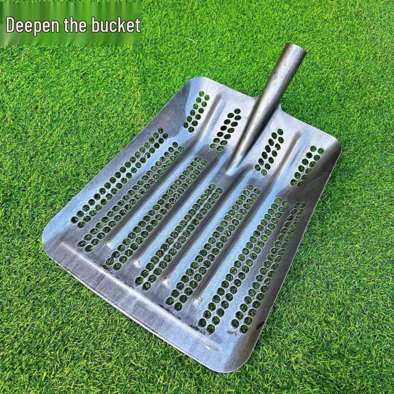 Hollowed-Out Thickened Manganese Steel Corn Shovel with Round Hole Sieve