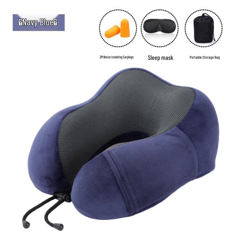 Hump-Shaped Memory Foam U-Shaped Neck Pillow for Office, Travel, and Business Trips
