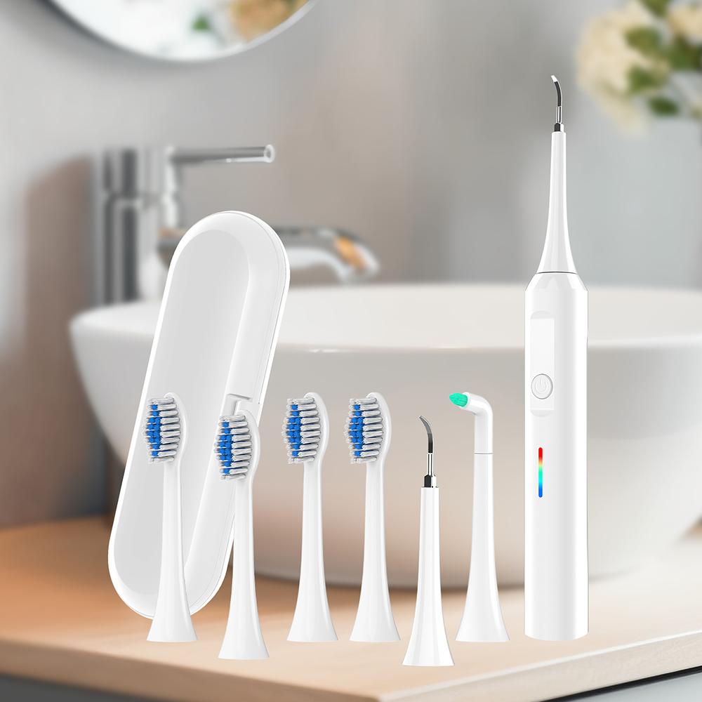 Electric Toothbrush, 6 Brush Heads & Travel Case, 3 Modes Rechargeable Electric Toothbrushes, Philips Toothbrush Head Compatible