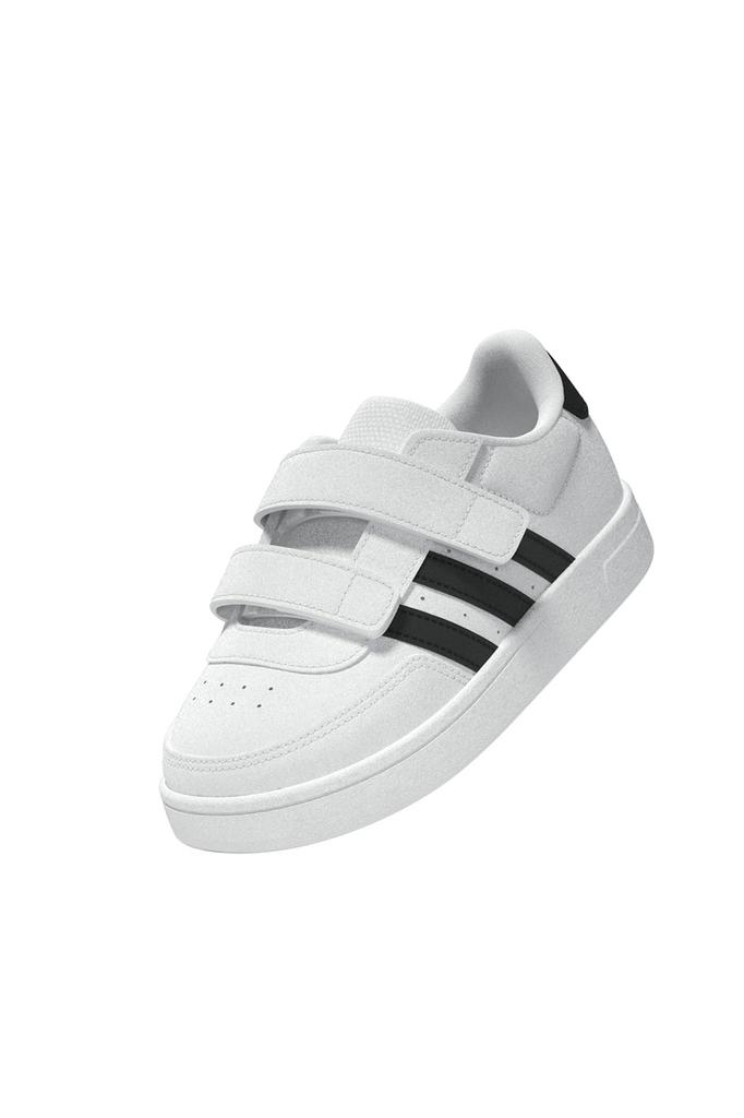 Adidas Breaknet Lifestyle Court Velcro Boys and Sizes Footwear Black Cm Kids' Sneakers, Two-Strap, Closure, Girls, 12-16.5cm, LSJ09, White/Core