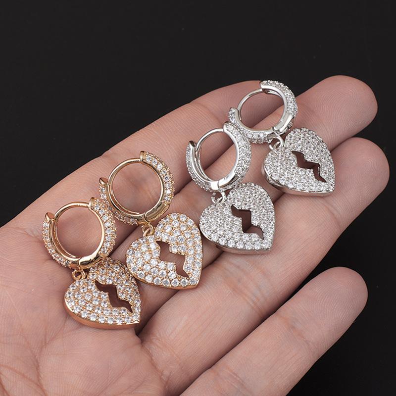 Heartbreak Earrings Jewelry Trendy Brand Personalized Micro Inlaid Zirconia