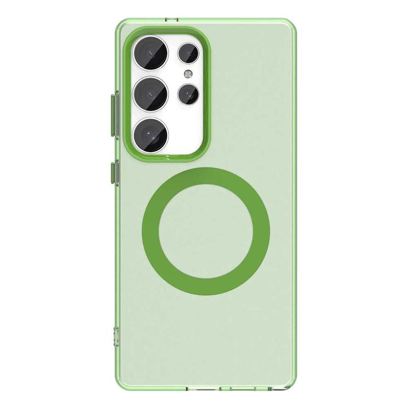 For Samsung S25ULTRA Case Skin-like magnetic candy translucent shockproof Case for Galaxy A56 A36 S24  S23 FE Shockproof Cover