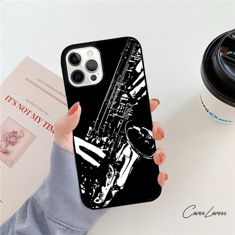 Musical Instruments Saxophone Phone Case For iPhone 17 Air 14 15 16 13 12 Max For Apple iPhone 17 Air 11 Pro Max Plus Coque