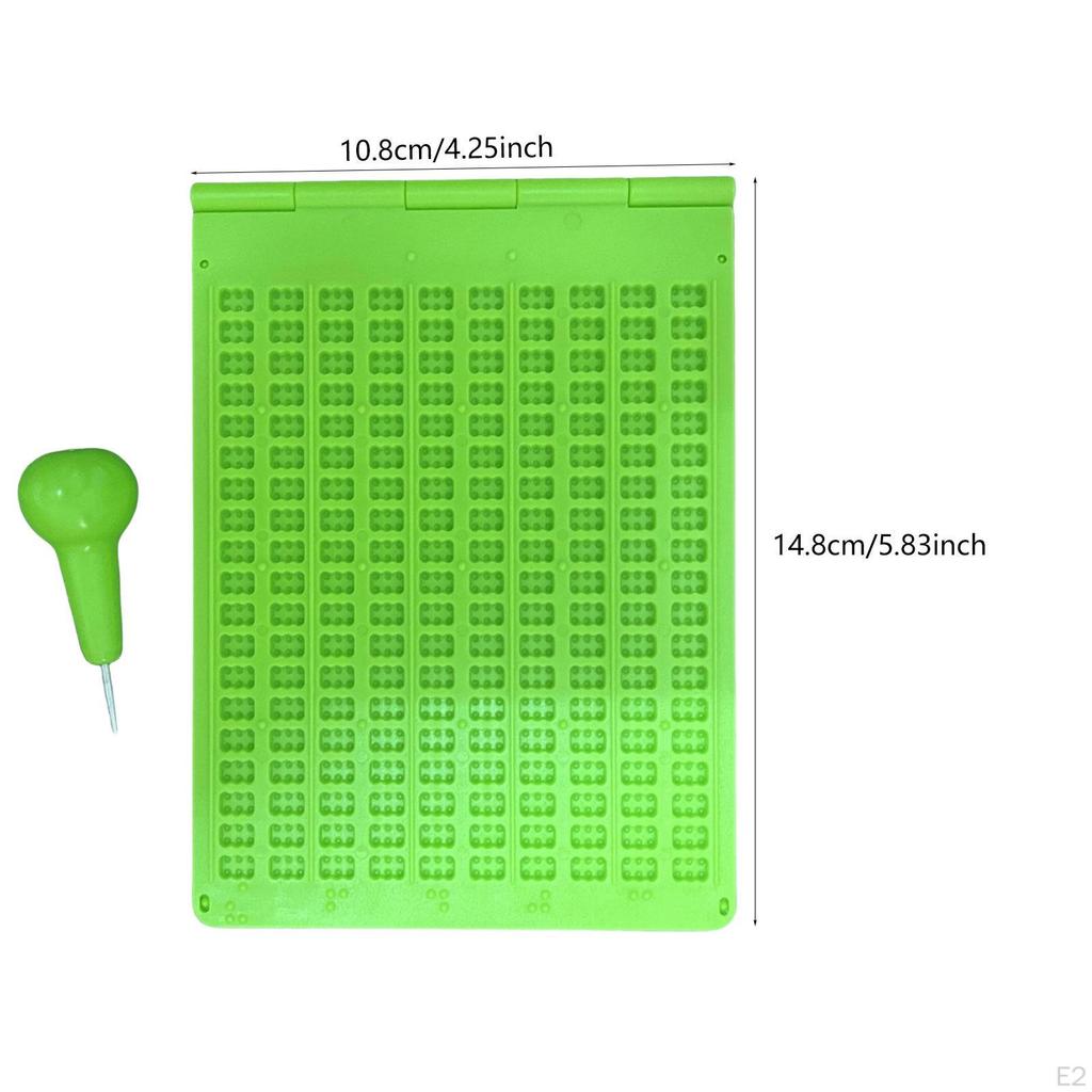 Braille Board Fingerboard Writing with Pen Sturdy Blind Education Supplies Learning
