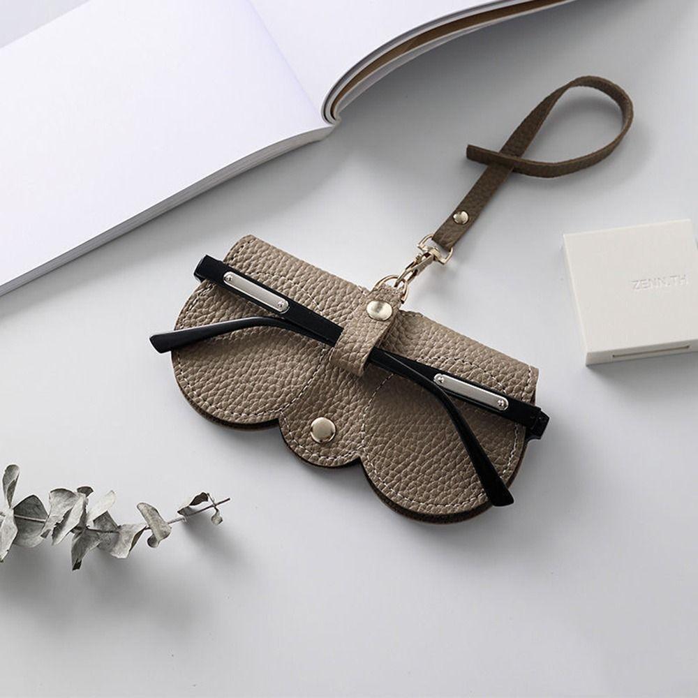 Cover For Women Hanging PU Leather Glasses Case Eyewear Pouch Eyewear Protector Sunglasses Pouch