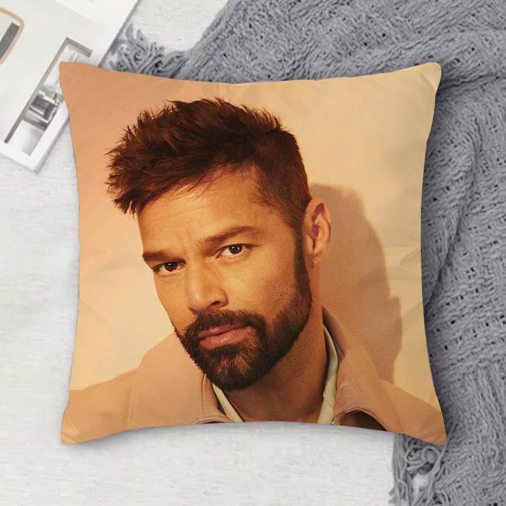 RRicky Martin Doublesided Printed Square Decorative Cushion Cover for Sofa Living Room Home Decor