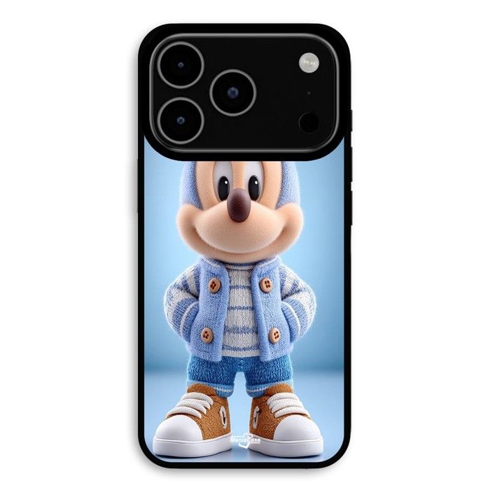 Hülle für iPhone 17 Pro Mickey Strick weich Disney Stil Maniacase schwarz