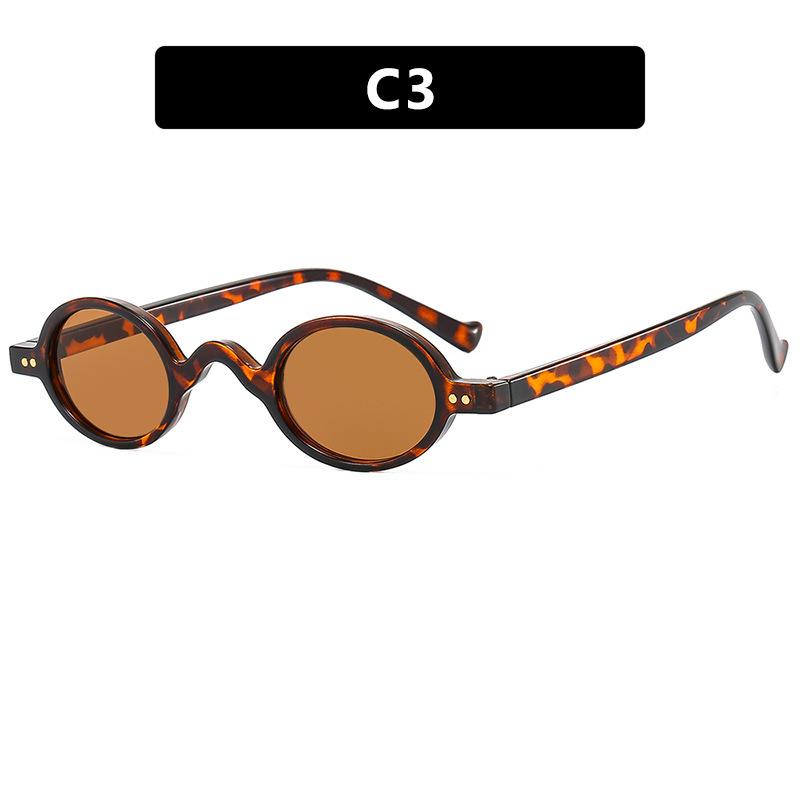 Trendy Women's Retro Round Frame Anti-UV Sunglasses