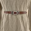 Handcrafted Leather Waist Belt For Women Alloy Clasp Designed Casual Formal Wear