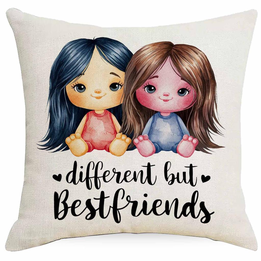 New Best Friend Creative Quotes Line Pillowcase Living Room Sofa Bedside Pillow