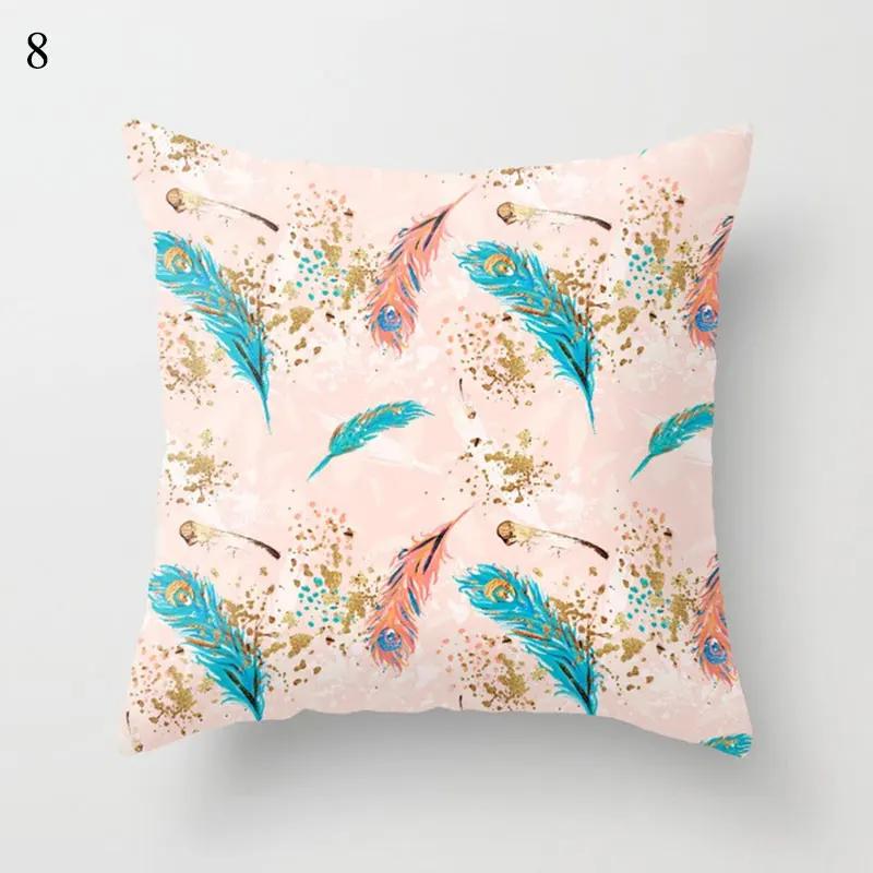 Home Decor Bohemian Feather & Skull Pattern Pillow Covers Pattern Cushion Cover Suitable for Sofa Bedroom Car Pillow Cover