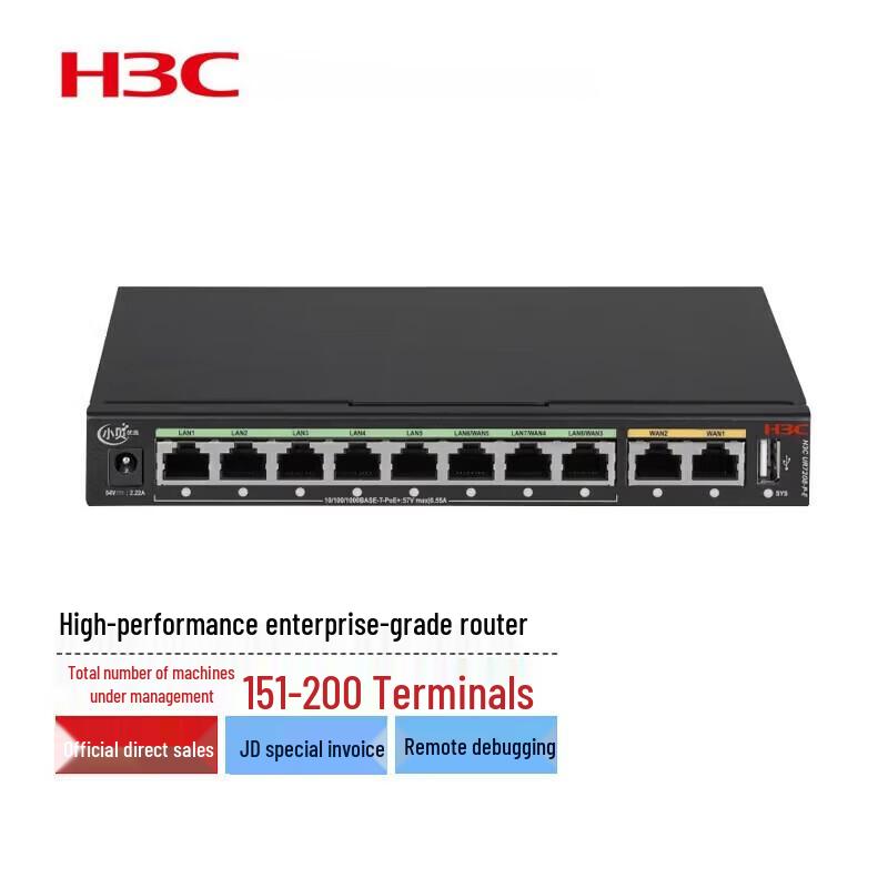 

H3C UR7208-P-E Enterprise VPN POE Router