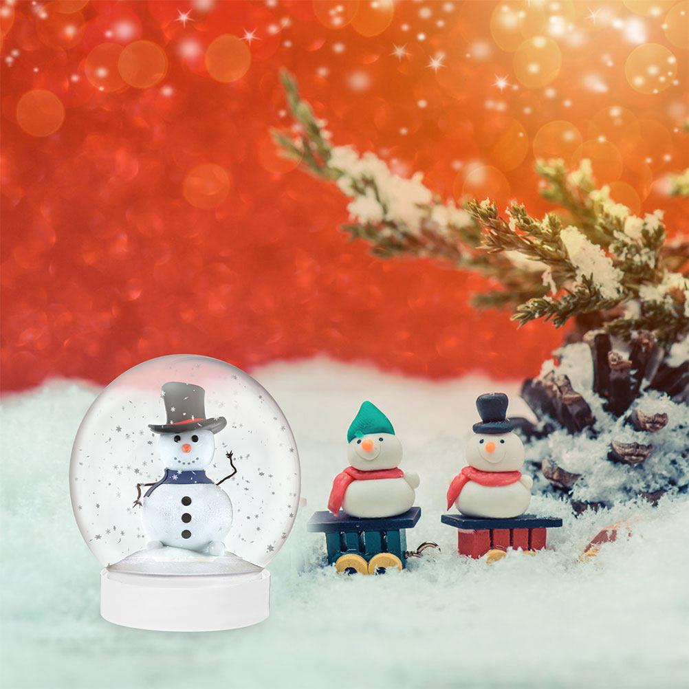 15Pcs DIY Snow Globe Accessories Plastic Clear Parts for Holiday Winter Decorations Snow Globe Replacement Snowglobe