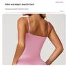 Brushed Yoga Tank Top with Hollow Back & Double Straps - Women's Sports & Fitness Vest 3063