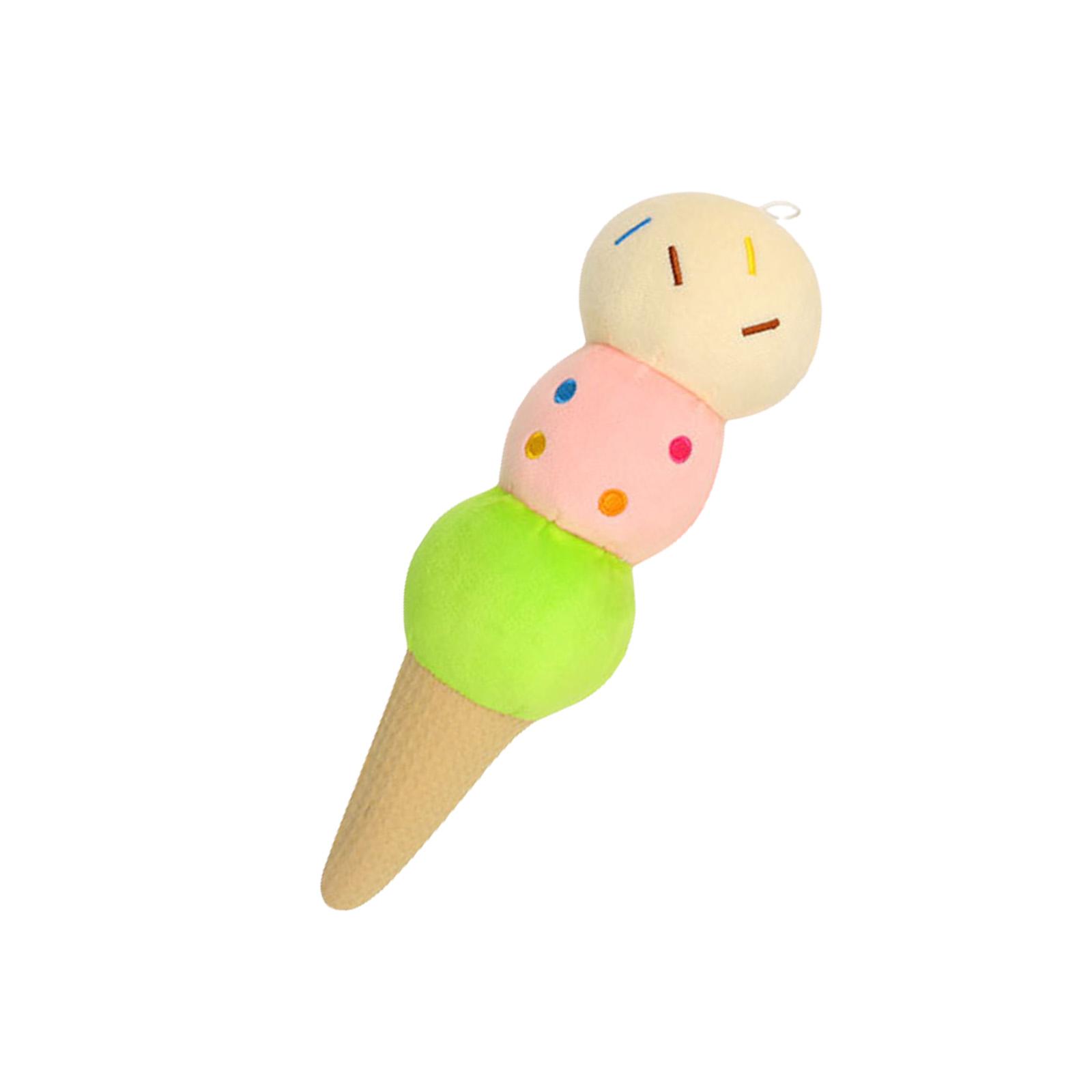 

Креативный плюшевый массажный молоток в виде мороженого, мягкая игрушка для снятия стресса для дома, офиса, для релаксации бежевый