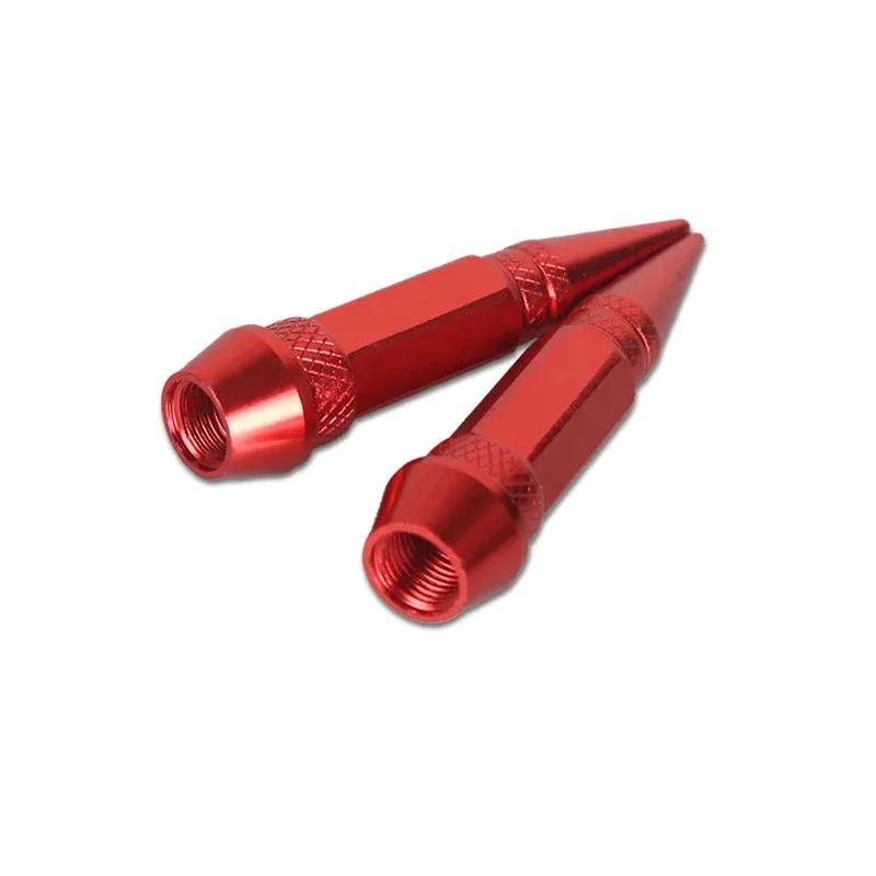 4pcs Car Universal Bullet Head Screws Valve Caps Personalized Modifications Pointed Valve Tips Bicycle and Motorcycle Tires