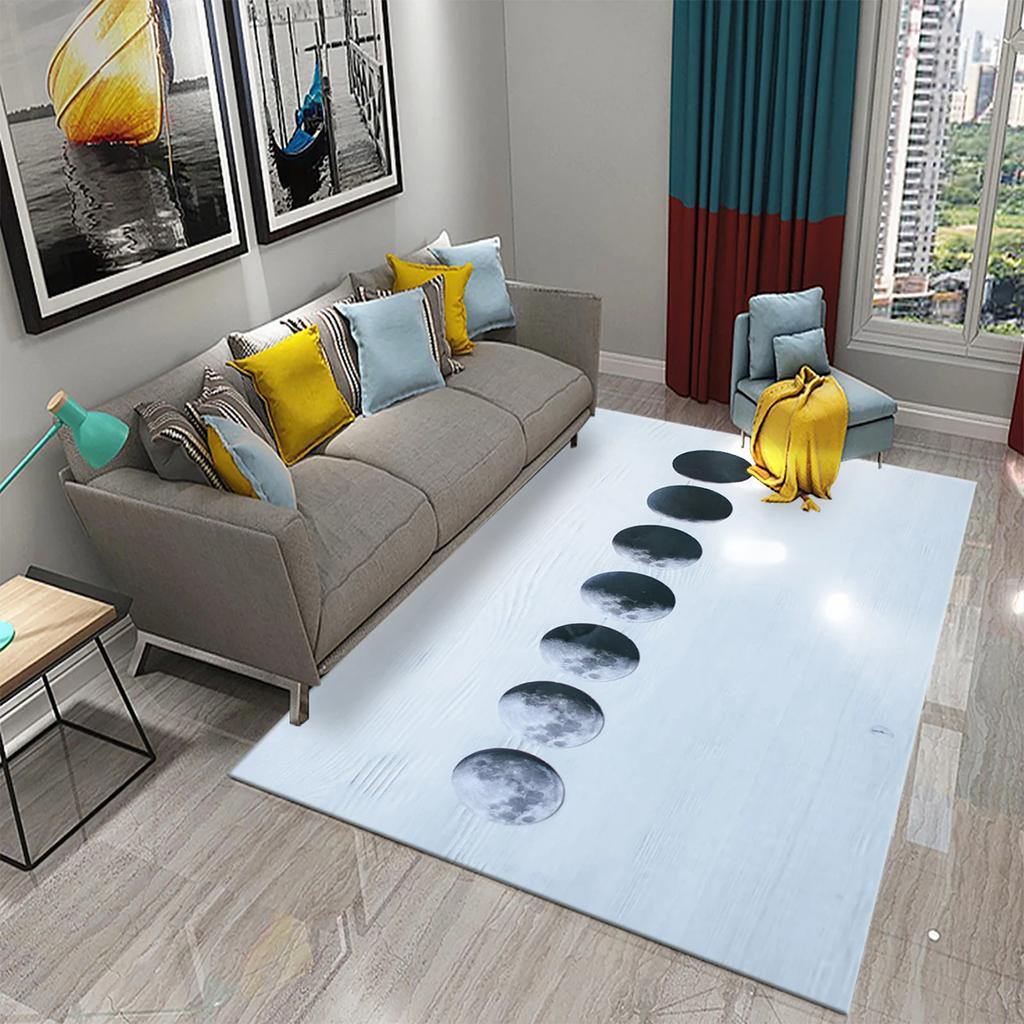 Moon Carpet Flower Moon Forest Living Room Children's Bedroom Decor Carpet Floor Mat Kitchen Bathroom Entrance Non-slip Carpet