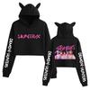 Anime K-Pop Demon Hunters Saja Boys Crop Tops Cat Ears Sweatshirt Long Sleeve Girls Fashion Hoodie