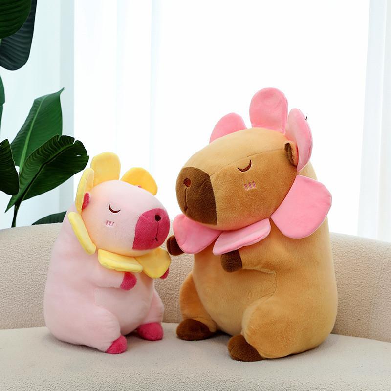 Sunflower Capybara Plush Toys Adorable Cartoon Girl Kid Holiday Gifts Dolls