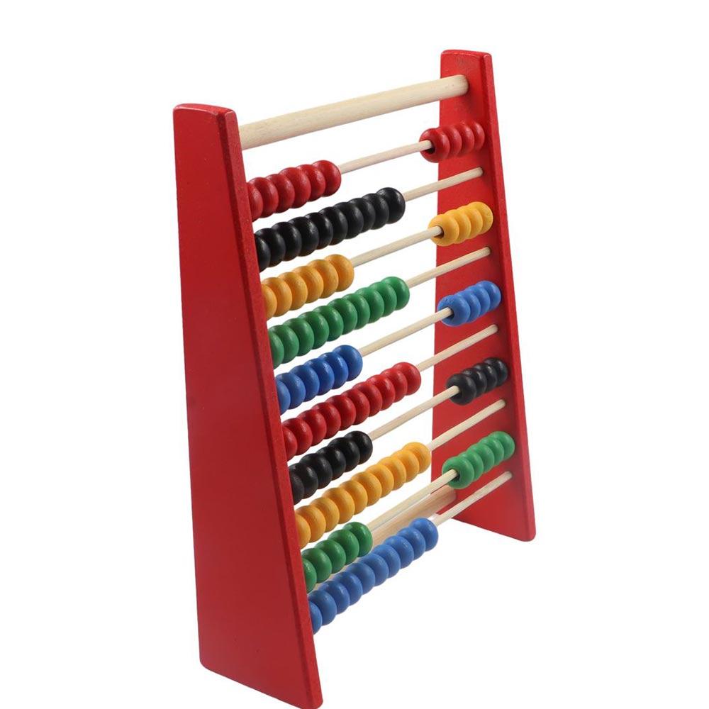 Wooden Abacus for Kids Montessori Toy Intelligence Development Learning Mathematics Tool Mini Colorful Beads