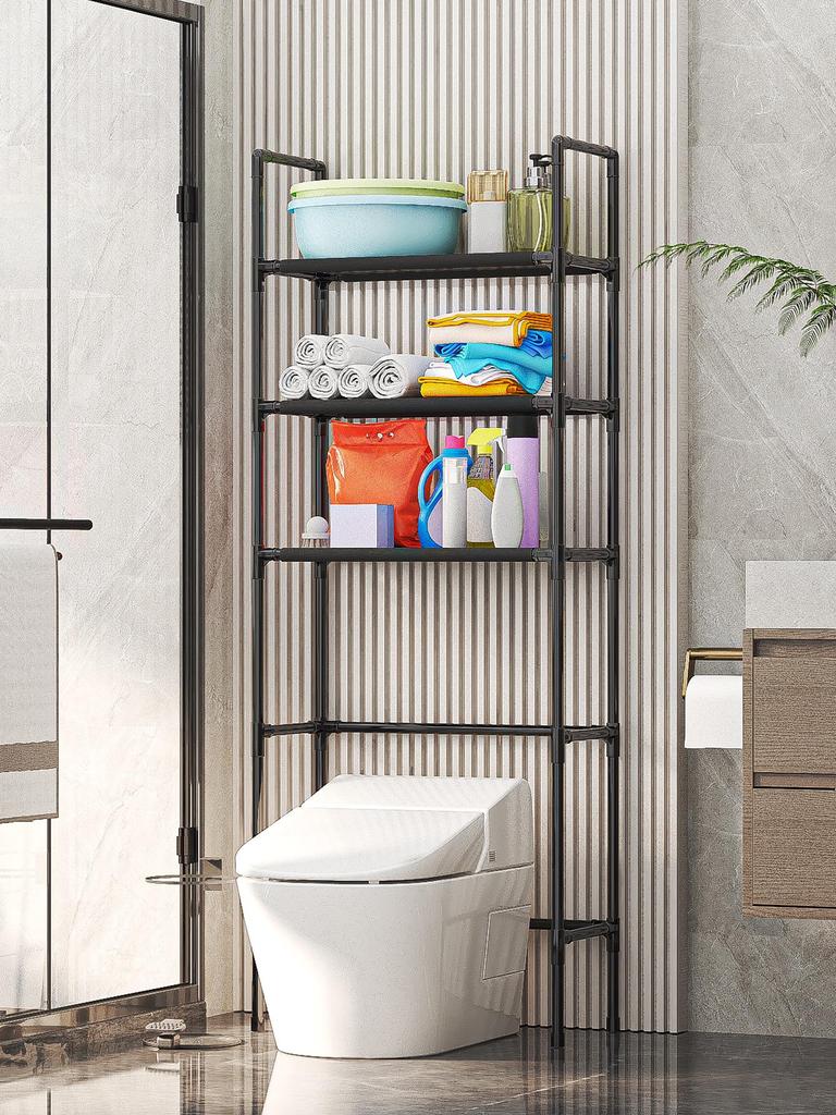 Floor-Standing Bathroom & Kitchen Storage Rack - Punch-Free Design